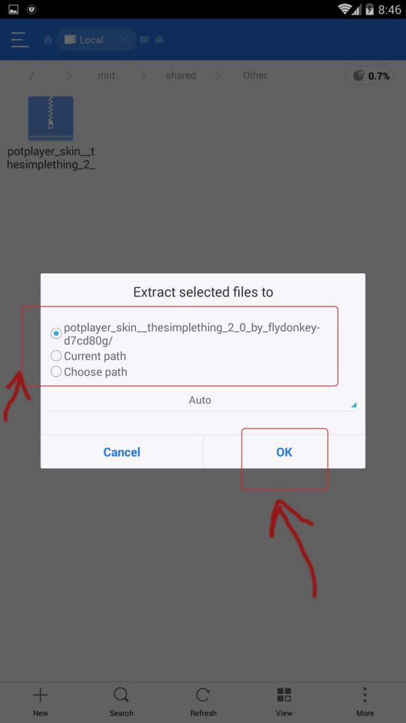 how to extract zip file in android mobile phone